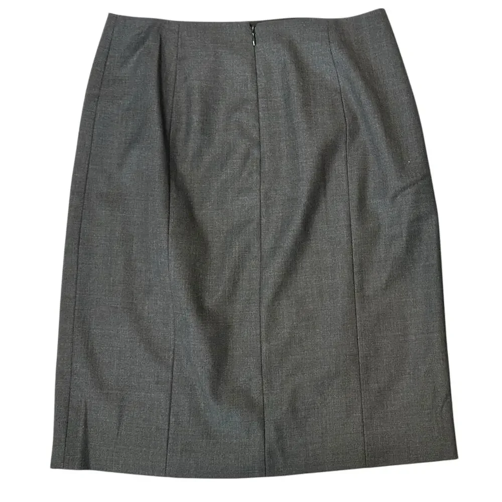 J. Crew Super 100's Pure Wool Skirt Gray Size 8